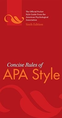 Front cover_Concise Rules of APA Style
