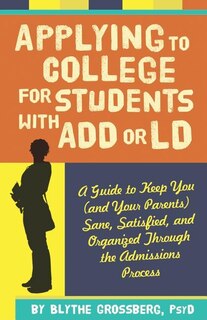 Couverture_Applying To College For Students With Add Or Ld