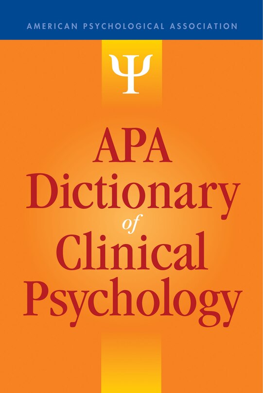 Front cover_Apa Dictionary Of Clinical Psychology