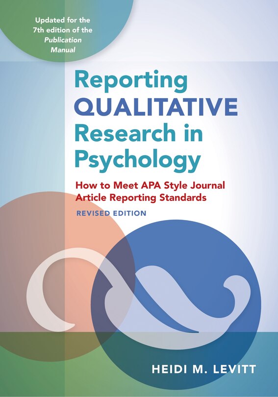 Couverture_Reporting Qualitative Research in Psychology