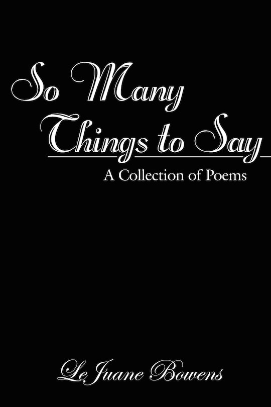 Front cover_So Many Things to Say