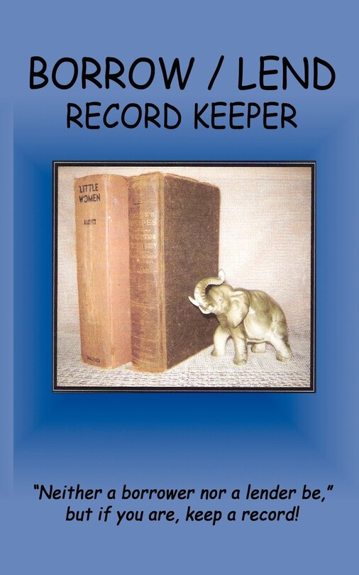 Front cover_Borrow / Lend Record Keeper