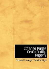 Couverture_Strange Pages from Family Papers (Large Print Edition)