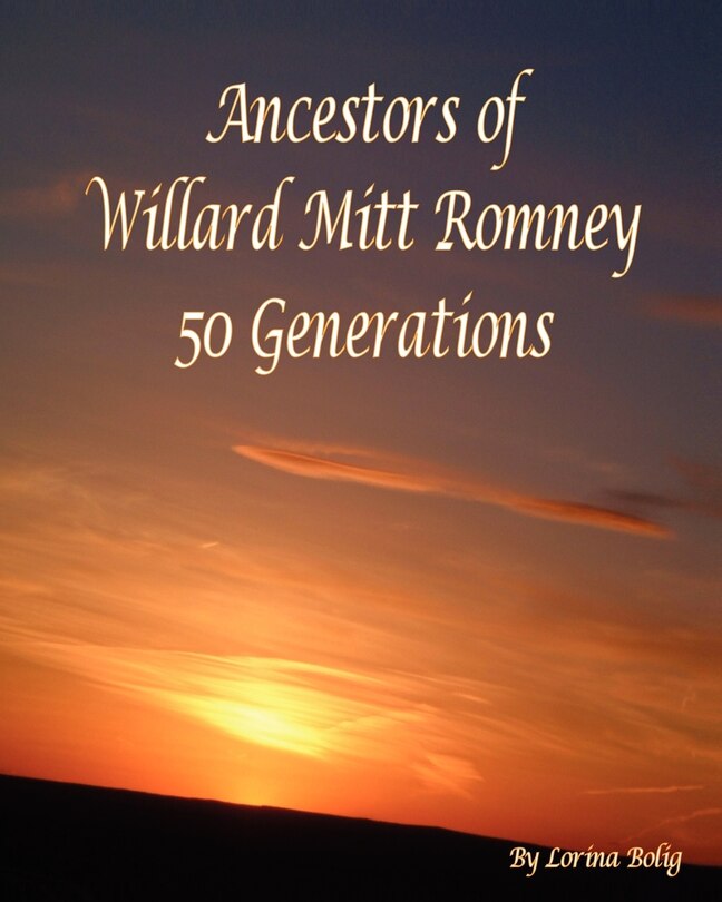 Front cover_Ancestors Of Willard Mitt Romney