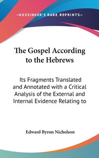 Front cover_The Gospel According to the Hebrews