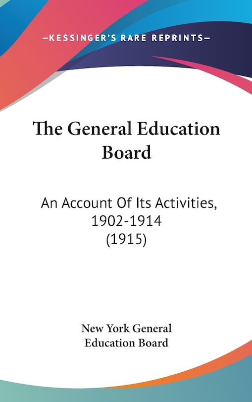Front cover_The General Education Board