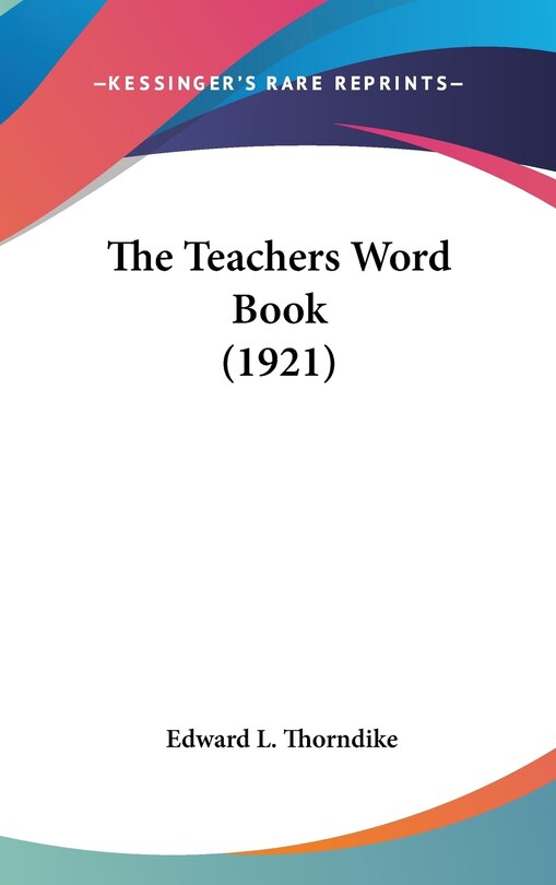 Front cover_The Teachers Word Book (1921)