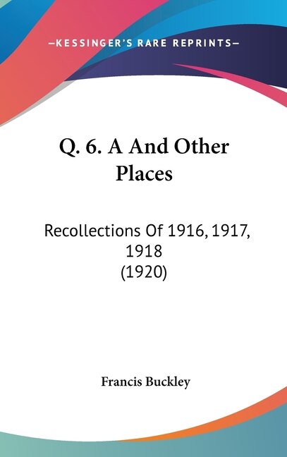 Front cover_Q. 6. A And Other Places