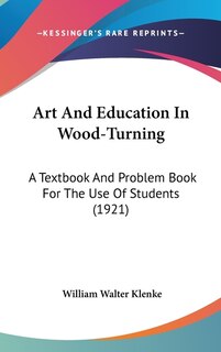 Couverture_Art And Education In Wood-Turning