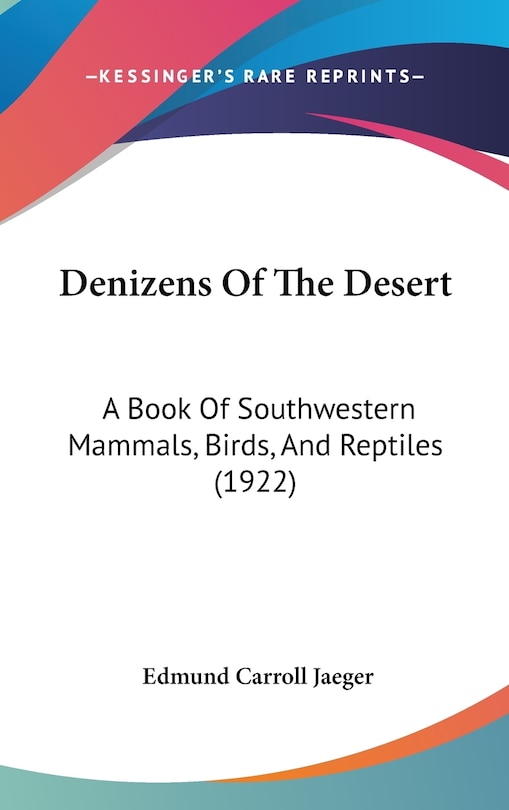 Couverture_Denizens Of The Desert
