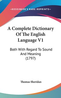 Front cover_A Complete Dictionary Of The English Language V1