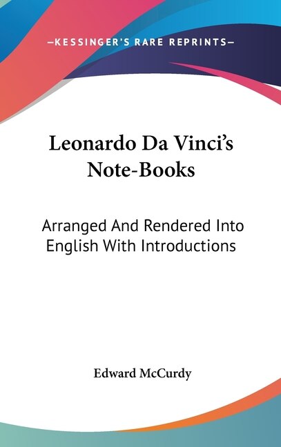 Front cover_Leonardo Da Vinci's Note-Books