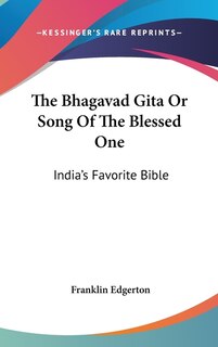 Couverture_The Bhagavad Gita Or Song Of The Blessed One