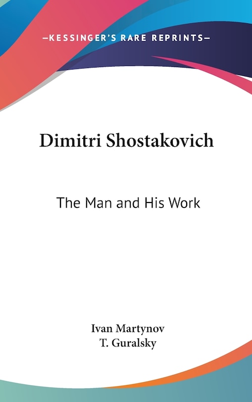 Front cover_Dimitri Shostakovich