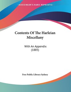 Couverture_Contents Of The Harleian Miscellany