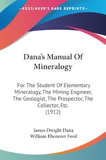 Front cover_Dana's Manual Of Mineralogy