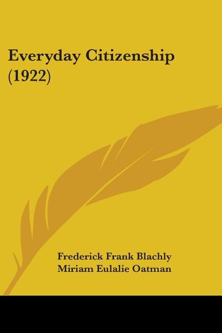 Front cover_Everyday Citizenship (1922)