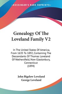 Front cover_Genealogy Of The Loveland Family V2