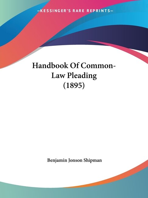 Front cover_Handbook Of Common-Law Pleading (1895)