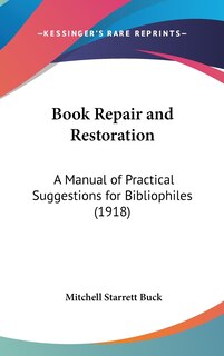Couverture_Book Repair and Restoration