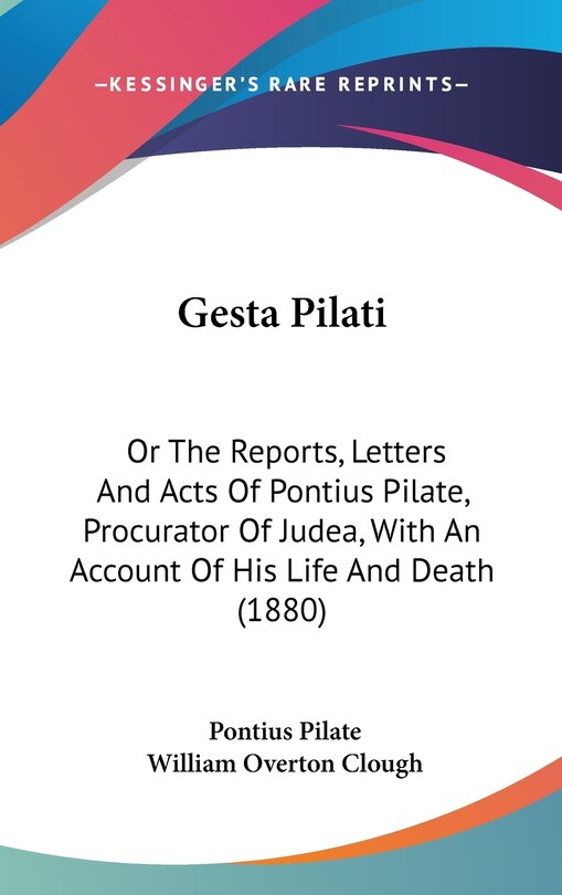Front cover_Gesta Pilati