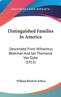 Couverture_Distinguished Families In America