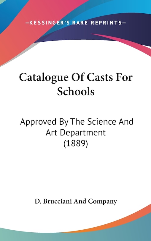 Front cover_Catalogue Of Casts For Schools