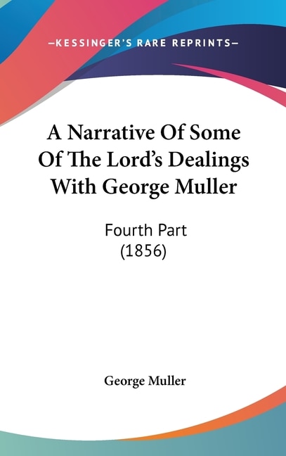 Front cover_A Narrative Of Some Of The Lord's Dealings With George Muller