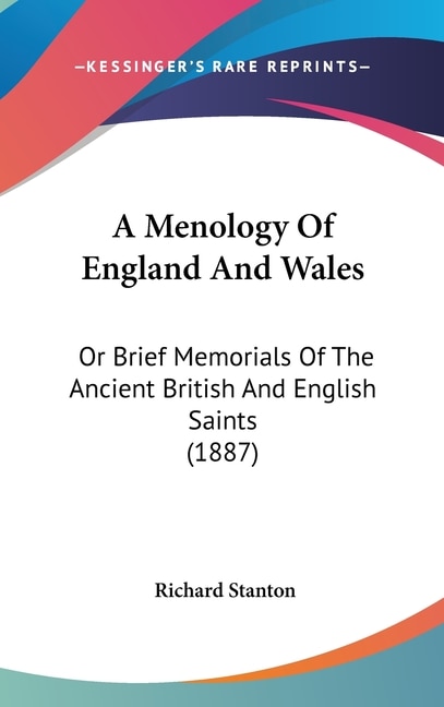 Couverture_A Menology Of England And Wales