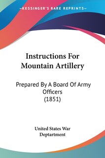 Couverture_Instructions For Mountain Artillery
