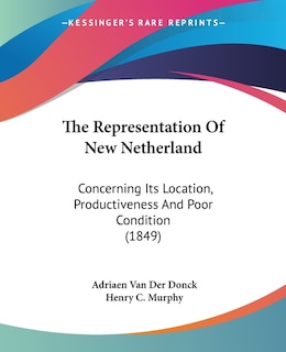 Front cover_The Representation Of New Netherland