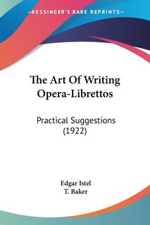 Couverture_The Art Of Writing Opera-Librettos