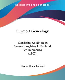 Front cover_Purmort Genealogy