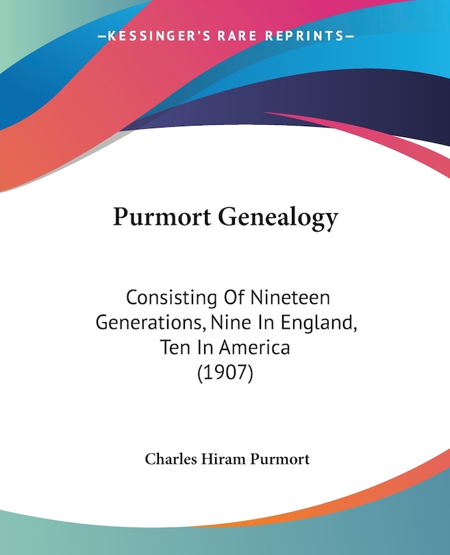 Front cover_Purmort Genealogy