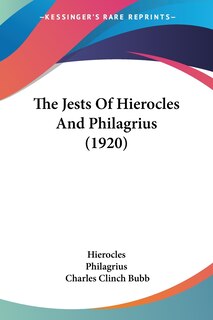 Couverture_The Jests Of Hierocles And Philagrius (1920)