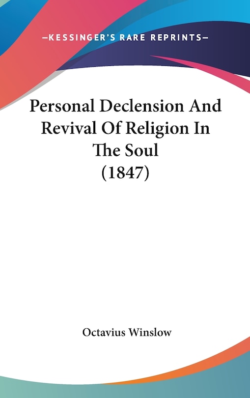 Front cover_Personal Declension And Revival Of Religion In The Soul (1847)