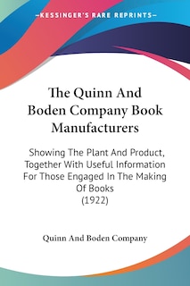 Couverture_The Quinn And Boden Company Book Manufacturers