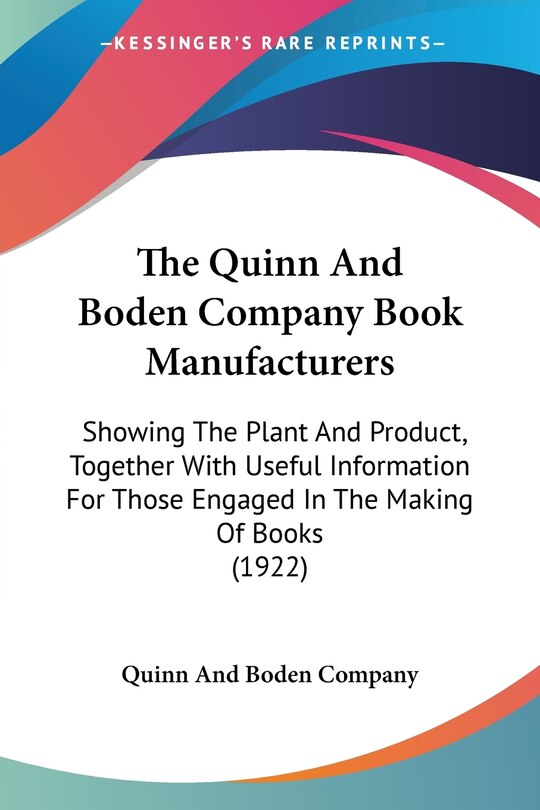 Couverture_The Quinn And Boden Company Book Manufacturers