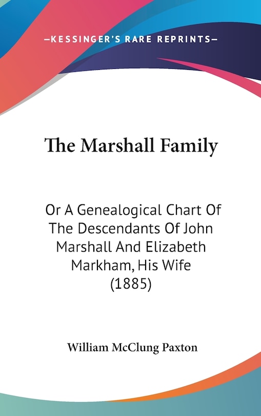 Front cover_The Marshall Family