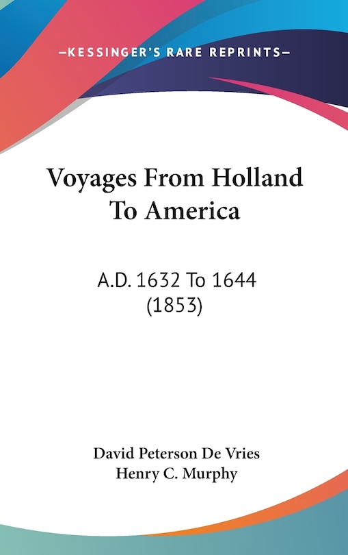 Front cover_Voyages From Holland To America