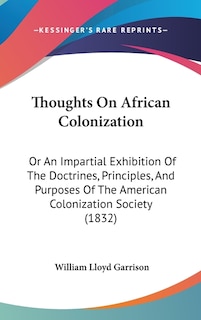 Couverture_Thoughts On African Colonization