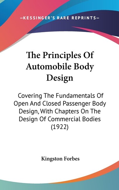 Front cover_The Principles Of Automobile Body Design