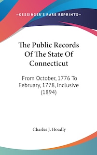 Couverture_The Public Records Of The State Of Connecticut