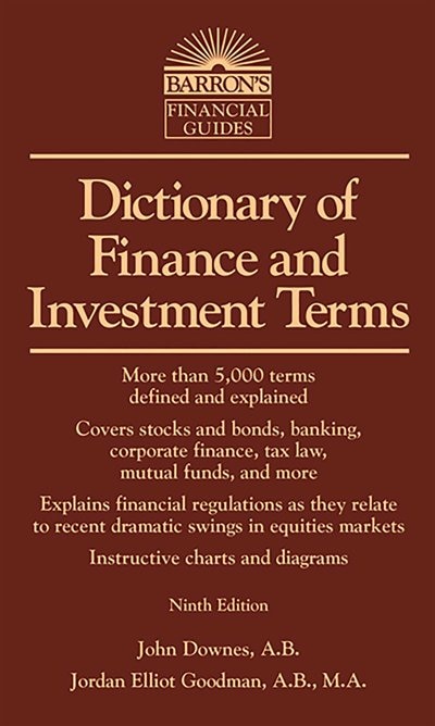 Front cover_Dictionary of Finance and Investment Terms