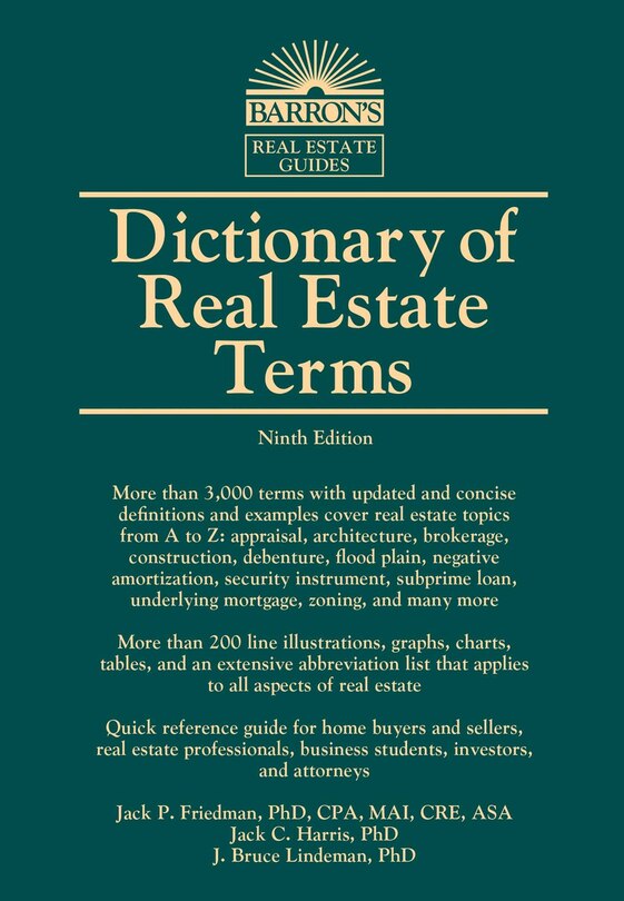 Front cover_Dictionary of Real Estate Terms