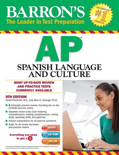 Front cover_Barron's AP Spanish Language and Culture with MP3 CD & CD-ROM