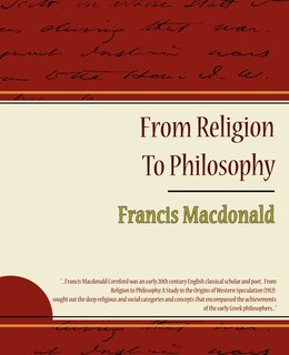 Front cover_From Religion To Philosophy