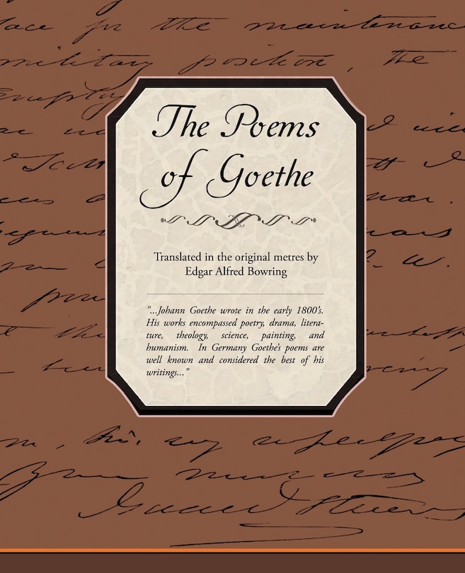 Front cover_The Poems of Goethe