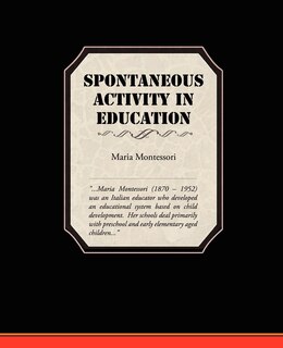 Front cover_Spontaneous Activity In Education