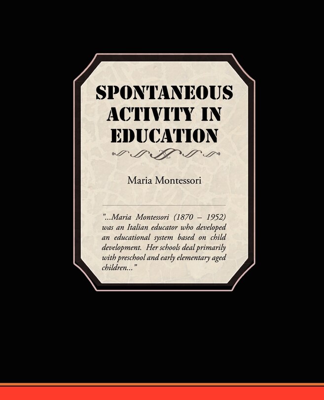 Front cover_Spontaneous Activity In Education